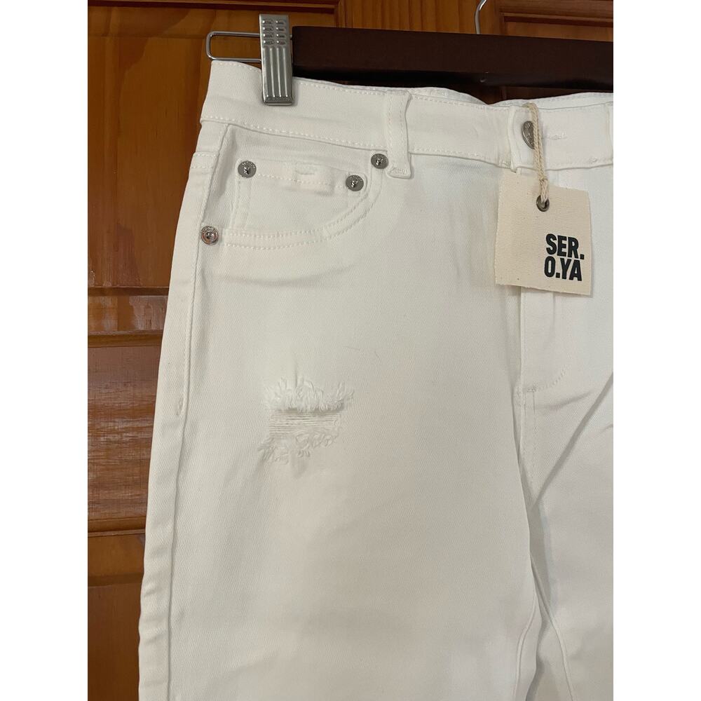 SER.O.YA Womens white Maya mid rise skinny jeans size 25 NWT - Picture 5 of 10